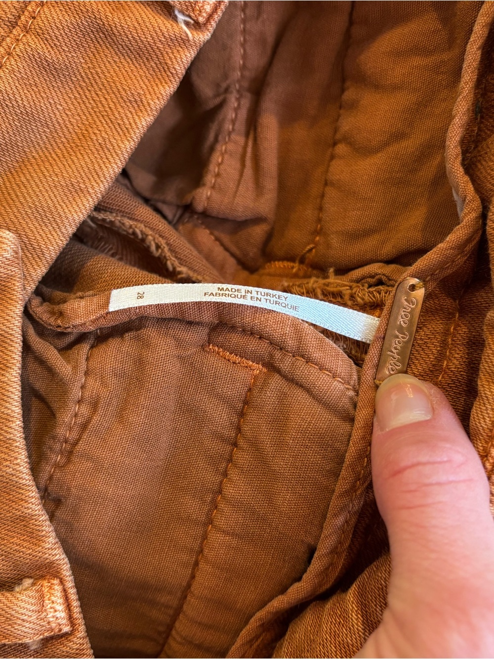 Free People Wide Leg Rust Pants - Picture 3 of 3